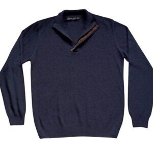Daniele Blasi Cashmere/Wool Blend 1/4 Zip Front Pullover- Sz. Lrg